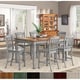 preview thumbnail 1 of 20, Elena Antique Grey Extendable Counter Height Dining Set - Slat Back by iNSPIRE Q Classic