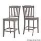 preview thumbnail 19 of 20, Elena Antique Grey Extendable Counter Height Dining Set - Slat Back by iNSPIRE Q Classic 5 Piece - Antique Grey Chairs w Antique Grey Table