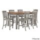 preview thumbnail 14 of 20, Elena Antique Grey Extendable Counter Height Dining Set - Slat Back by iNSPIRE Q Classic