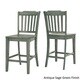 preview thumbnail 13 of 20, Elena Antique Grey Extendable Counter Height Dining Set - Slat Back by iNSPIRE Q Classic