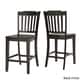 preview thumbnail 18 of 20, Elena Antique Grey Extendable Counter Height Dining Set - Slat Back by iNSPIRE Q Classic 5 Piece - Antique Black Chairs w Antique Grey Table