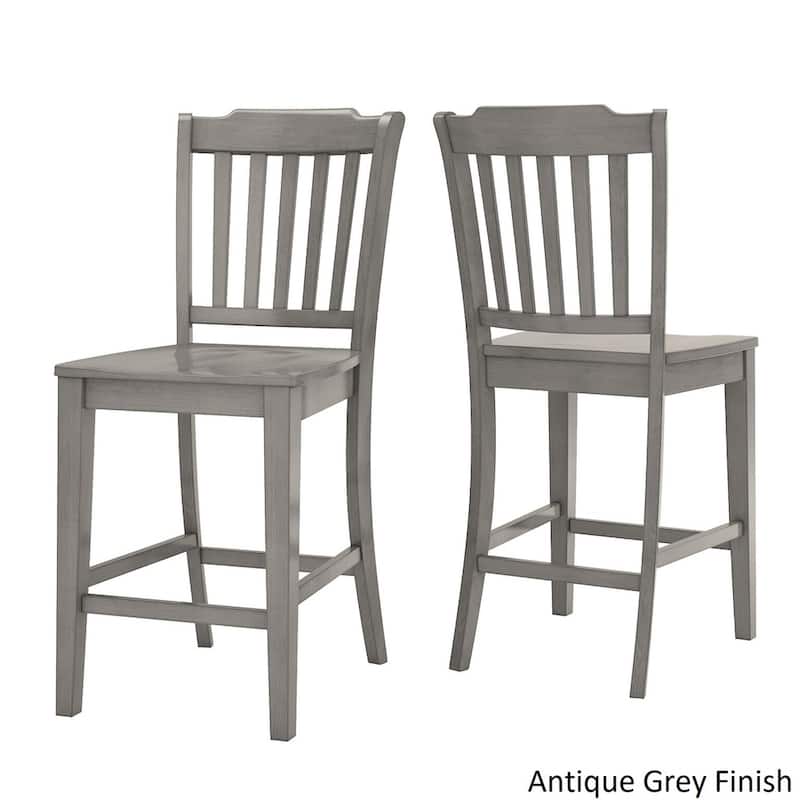 Elena Berry Red Extendable Counter Height Dining Set - Slat Back by iNSPIRE Q Classic