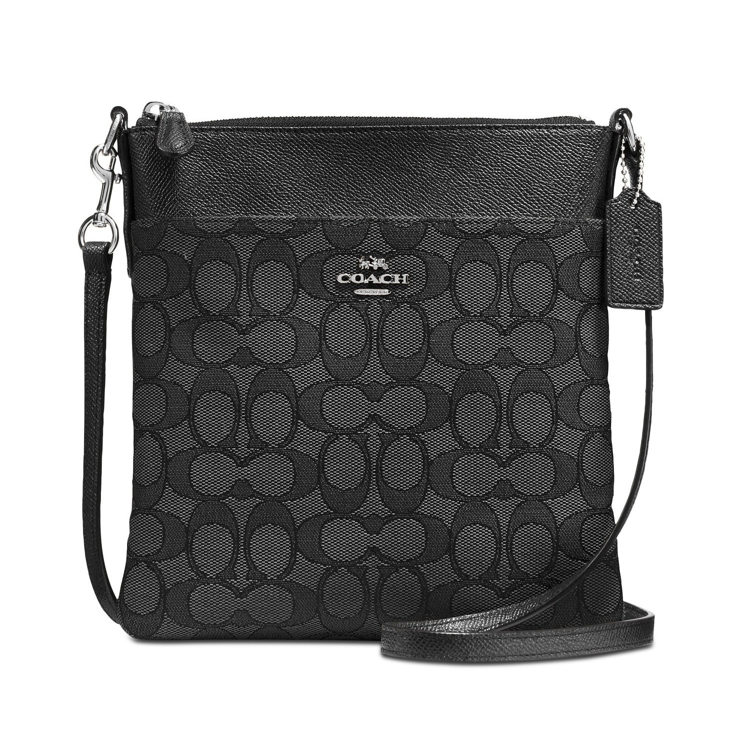 coach black messenger crossbody