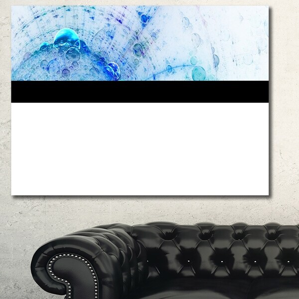 Designart 'World Bubbles Fractal Pattern' Extra Large Abstract Canvas Wall Art