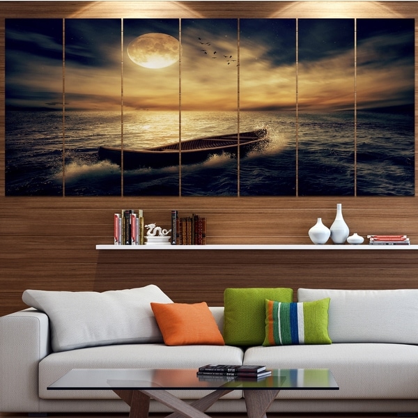 Designart 'Middle of Ocean after Storm' Floral Canvas Wall Artwork