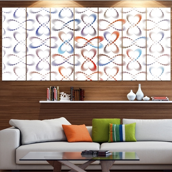 Designart 'Butterflies Fractal Outline Art' Abstract Wall Art Canvas