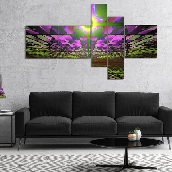 Designart 'Fractal Cosmic Apocalypse' Abstract Art on Canvas