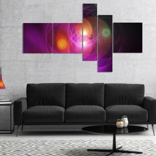 Designart 'Merge Colored Spheres.' Large Abstract Canvas Artwork Print