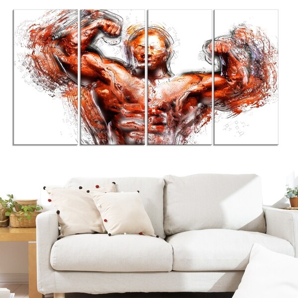 Design Art 'Body Building Lean Out' Canvas Art