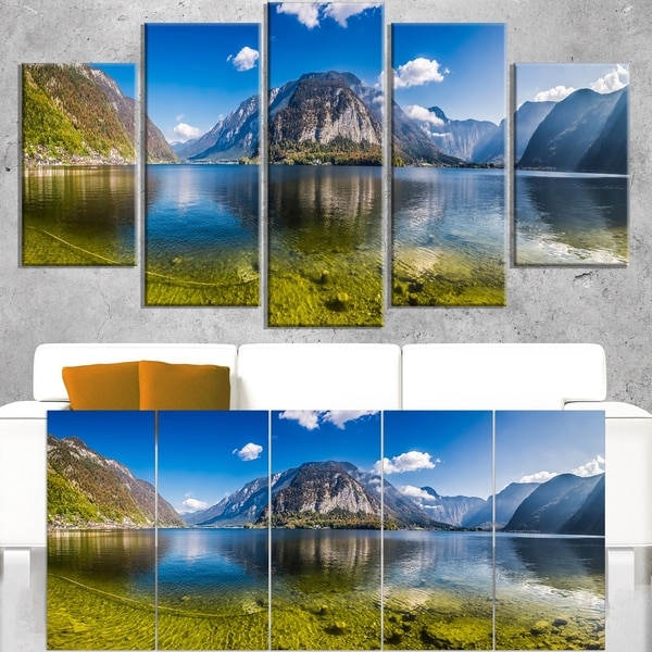 Crystal Clear Mountain Lake in Alps - Landscape Wall Art Canvas Print