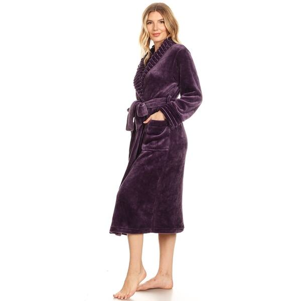 White Mark Women S Super Soft Lounge Robe On Sale Overstock