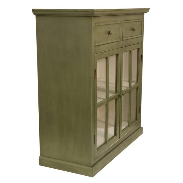 Shop Layla Glass Door Accent Cabinet Free Shipping Today