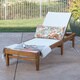Summerland Outdoor Acacia Wood Mesh Chaise Lounge by Christopher Knight Home - Thumbnail 7
