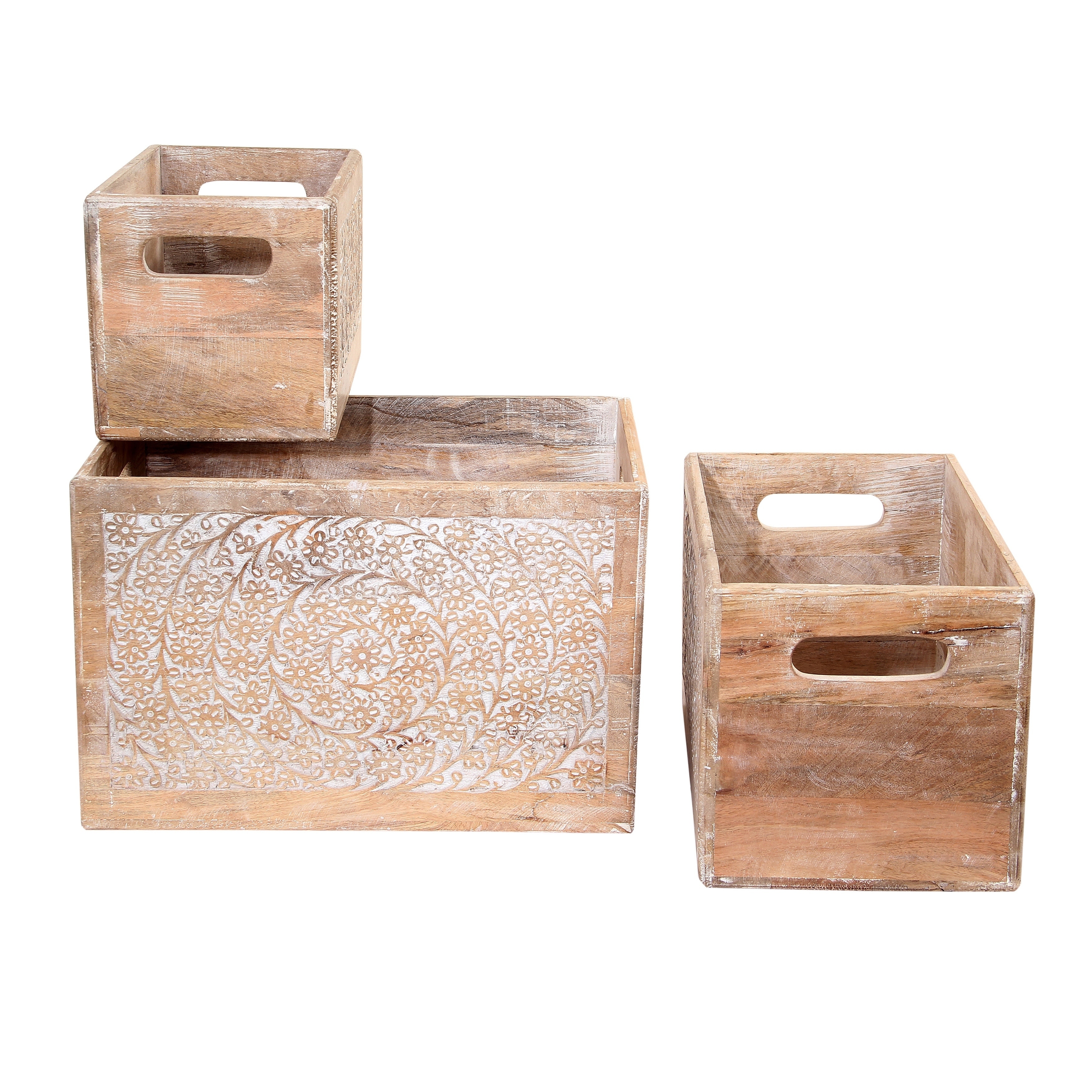 large decorative wooden boxes