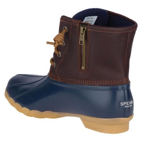 sperry duck boots tan navy