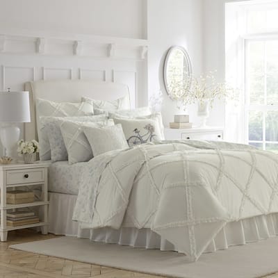 Laura Ashley Adelina White Comforter Set