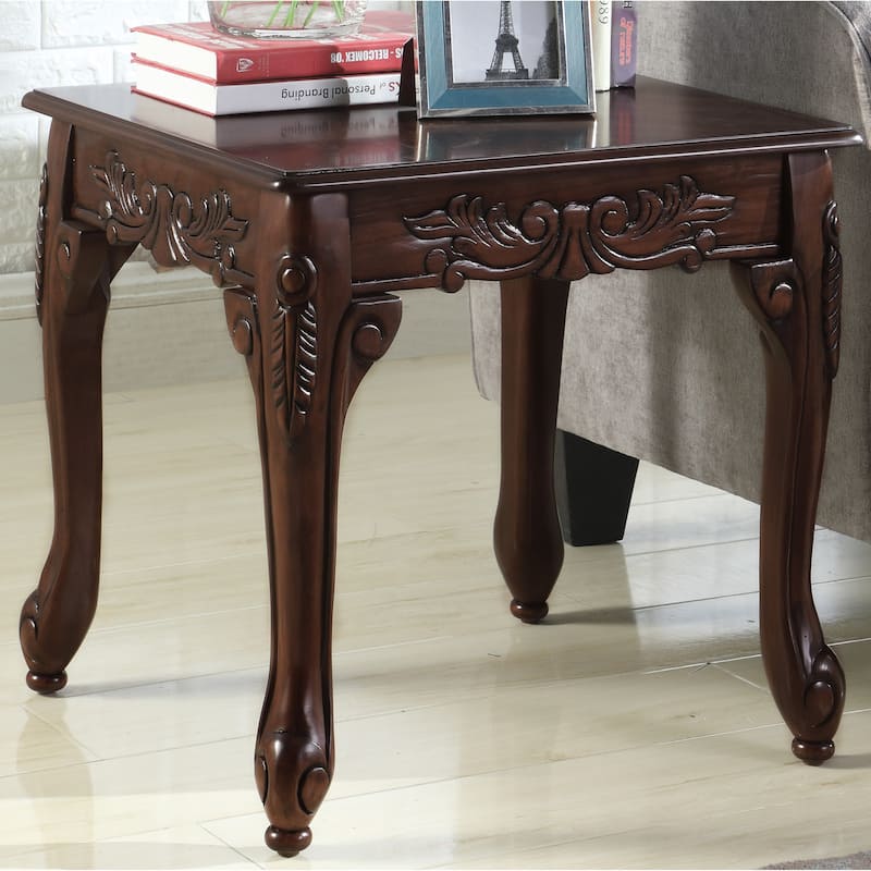Traditional Ornate Detailing End Table