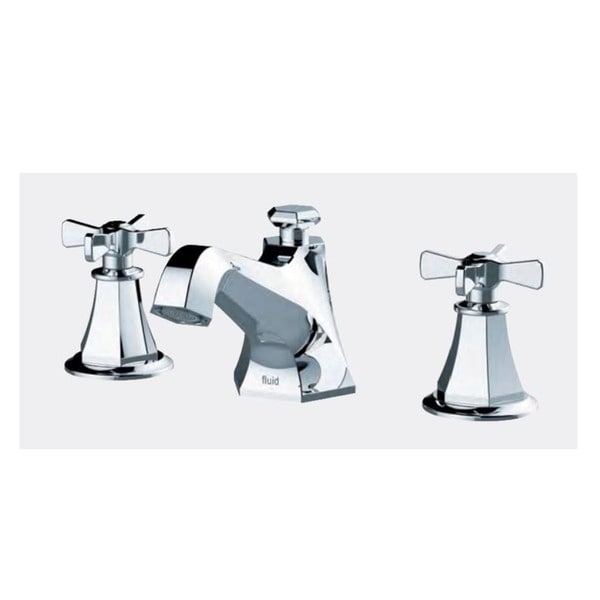 Dual Handle Lavatory Tap With Cross Handles - F17006X - Chrome