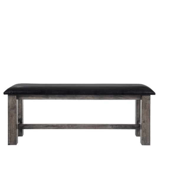 slide 2 of 4, Picket House Furnishings Grayson Bench w. PU Padded Seat