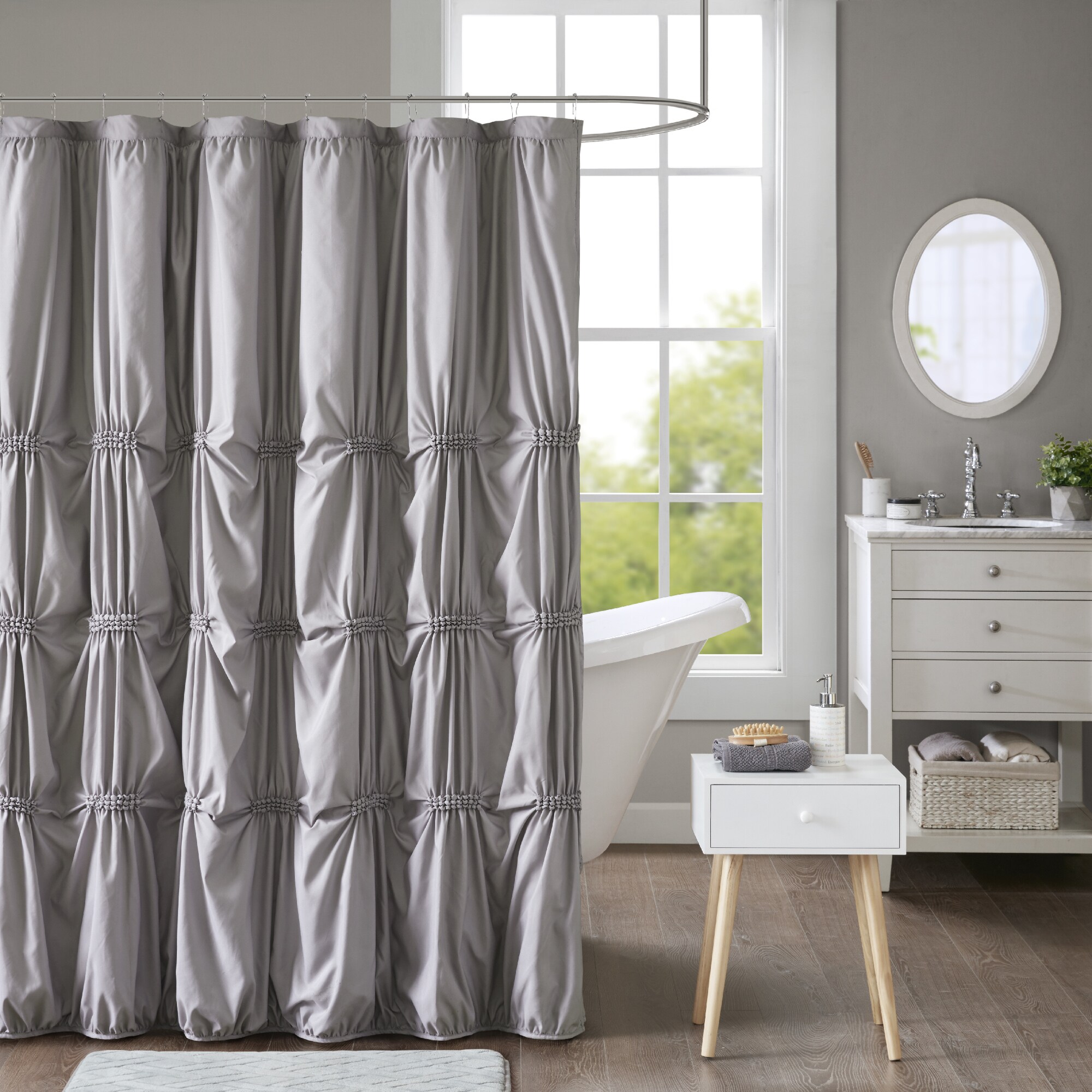 Intelligent Design Quinn Printed Shower Curtain 2 Color Intelligent Design Quinn Printed