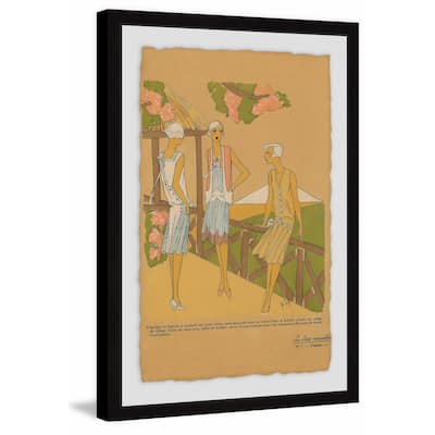 'On the Terrace' Framed Painting Print - Multi-Color