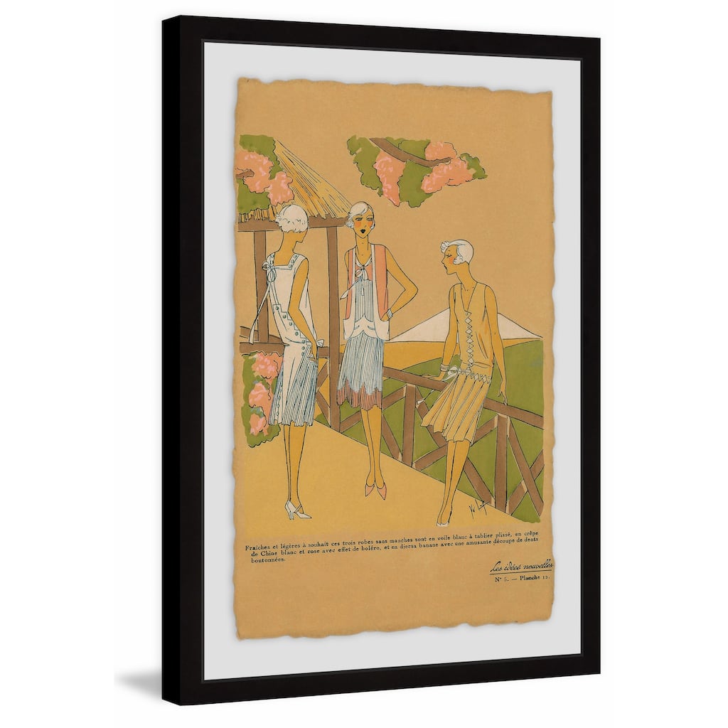 'On the Terrace' Framed Painting Print - Multi-Color