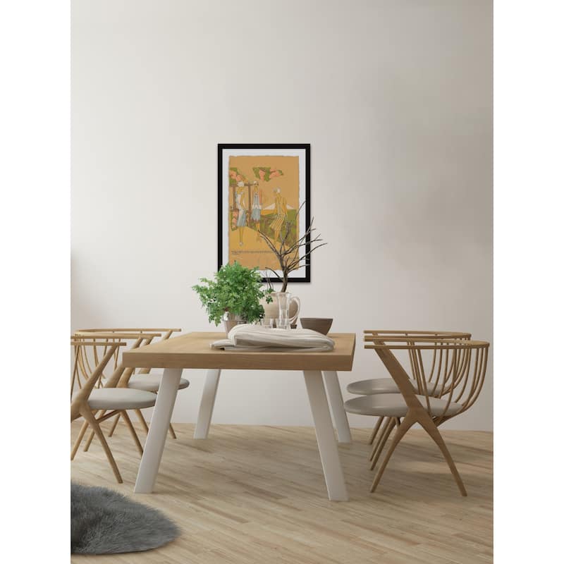 'On the Terrace' Framed Painting Print - Multi-Color