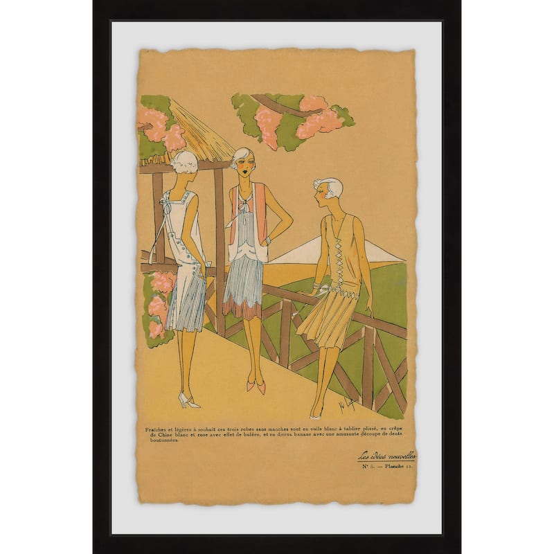 'On the Terrace' Framed Painting Print - Multi-Color