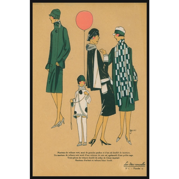Marmont Hill - Handmade Green Fashion Floater Framed Print on Canvas