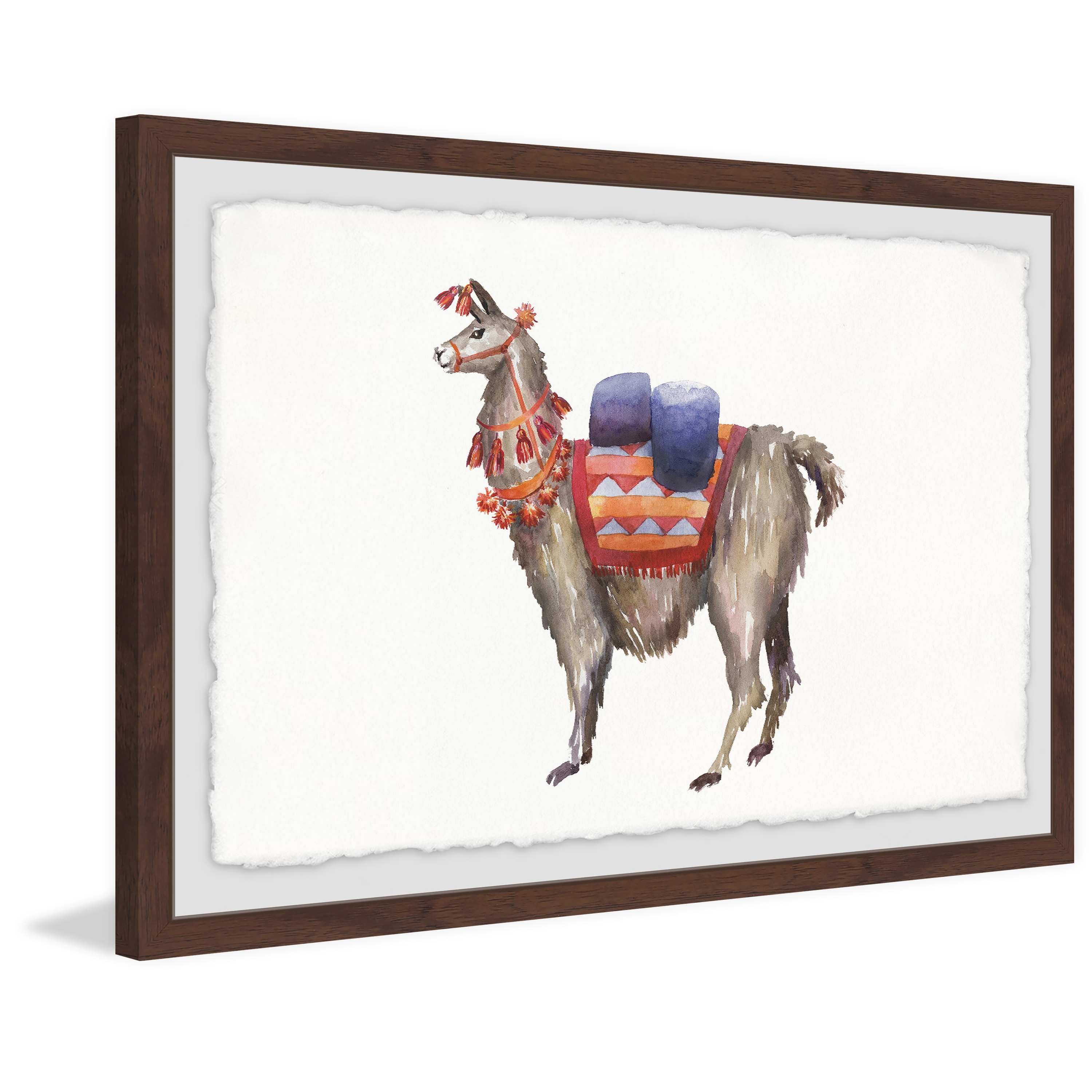 Marmont Hill - Handmade Pack Llama Framed Print