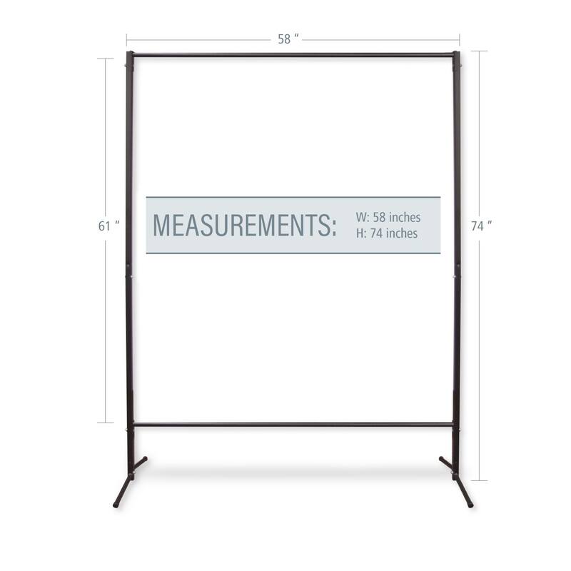 InStyleDesign Multi-Purpose Portable Rod Stand 74" tall, 58" wide - 74" x 58'