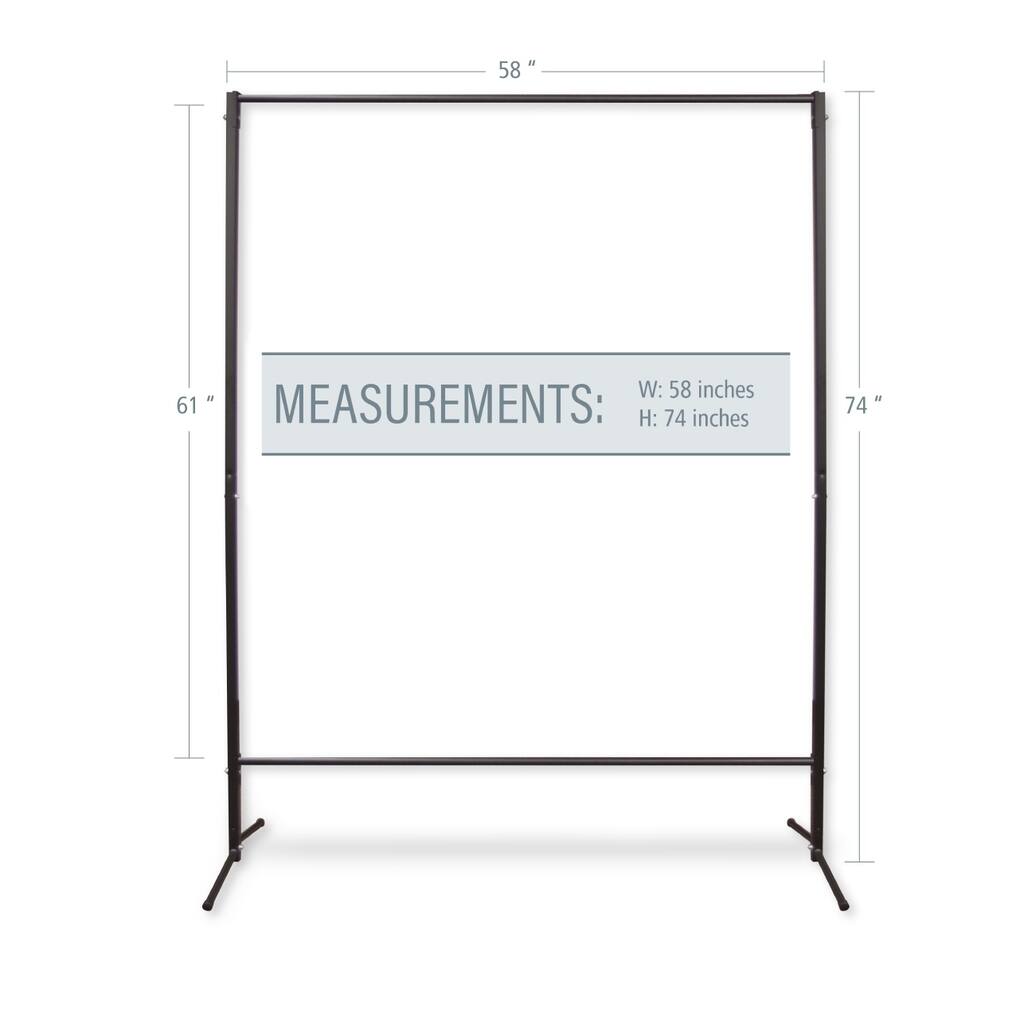 InStyleDesign Multi-Purpose Portable Rod Stand 74" tall, 58" wide - 74" x 58'