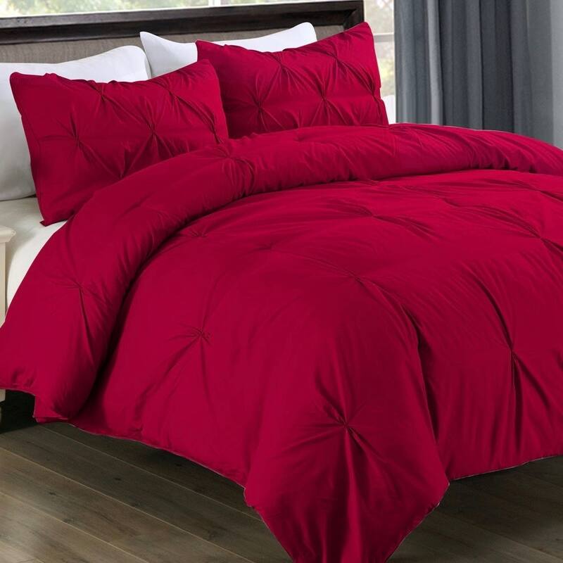 Lotus Home Pintuck Mini 3-piece Comforter Set