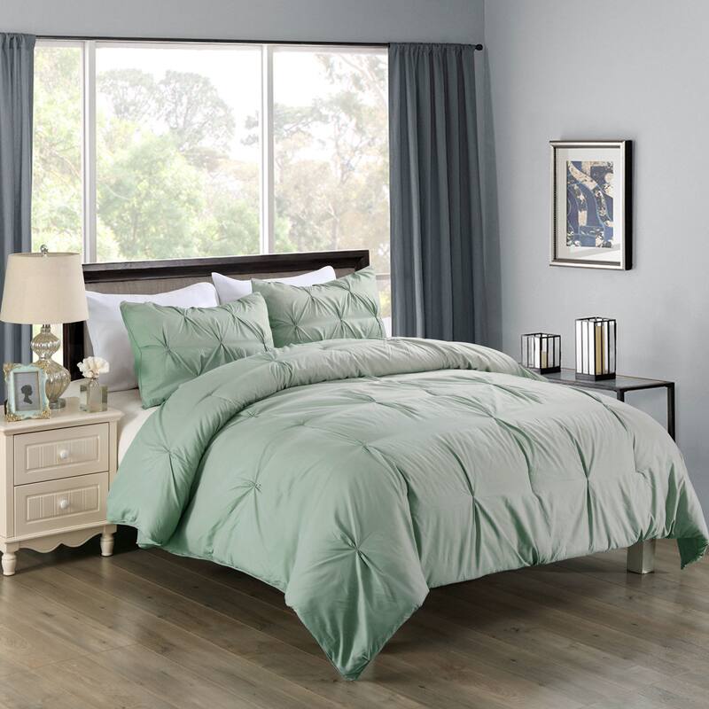 Lotus Home Pintuck Mini 3-piece Comforter Set