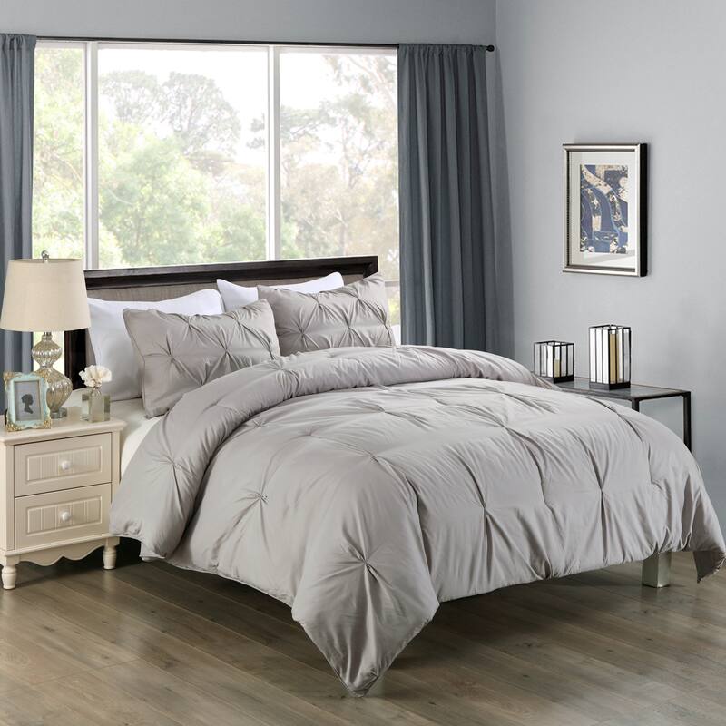 Lotus Home Pintuck Mini 3-piece Comforter Set