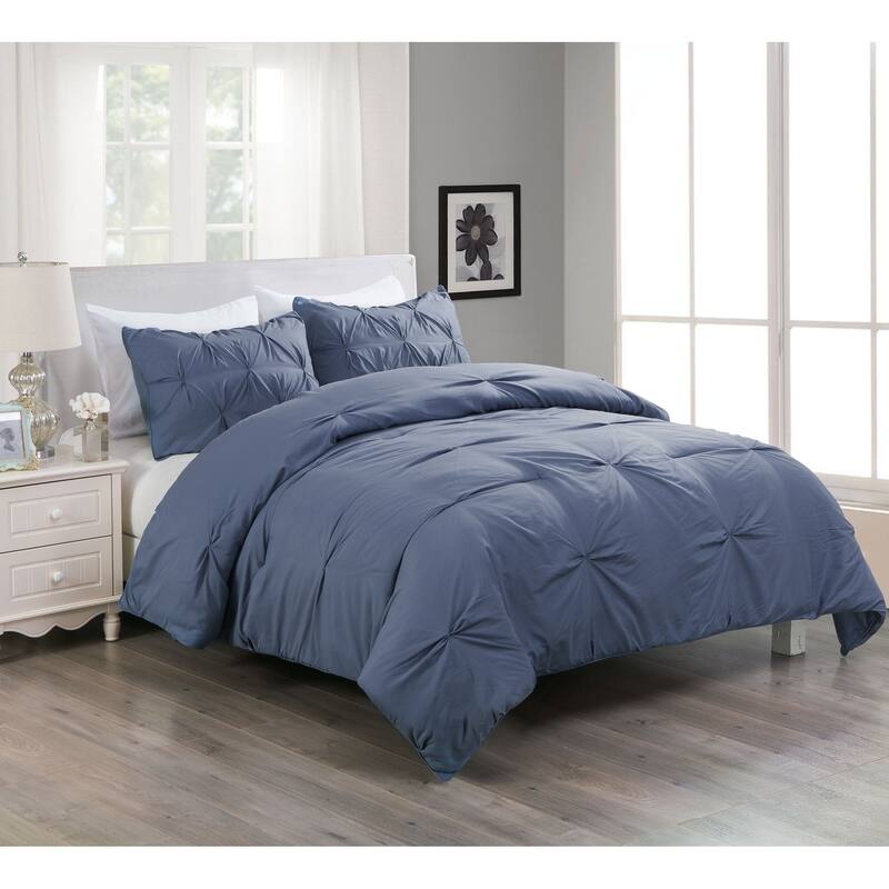 Lotus Home Pintuck Mini 3-piece Comforter Set
