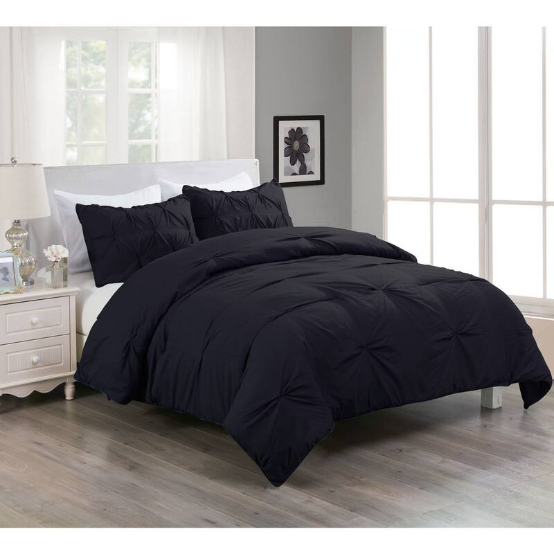 Lotus Home Pintuck Mini 3-piece Comforter Set