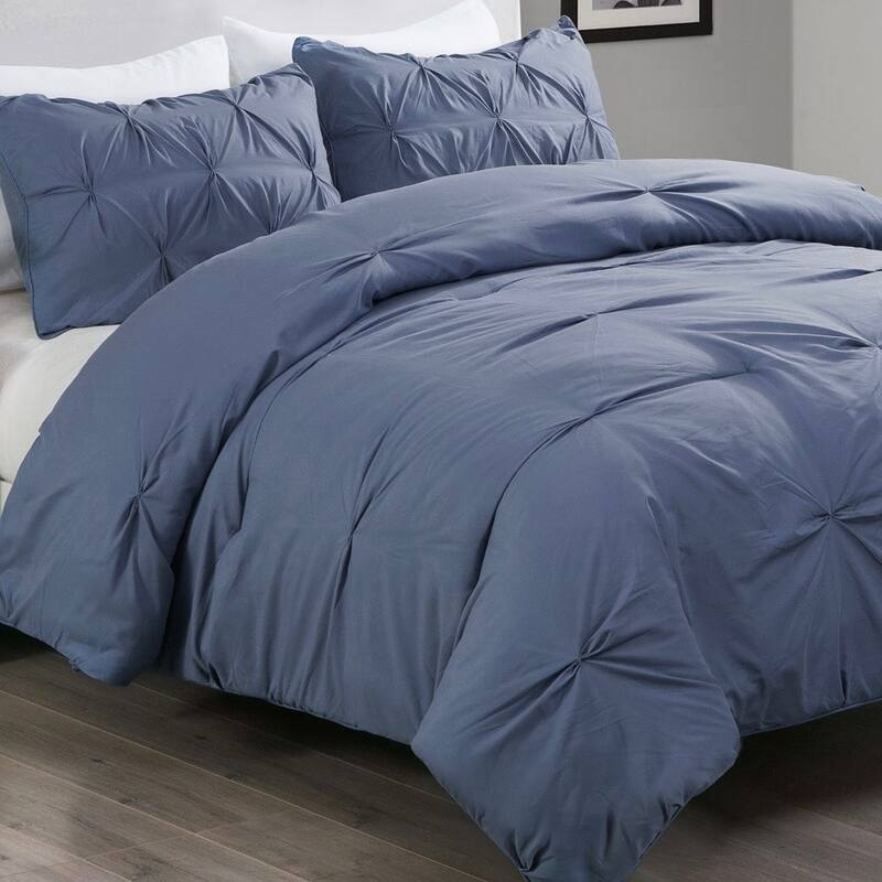 Lotus Home Pintuck Mini 3-piece Comforter Set