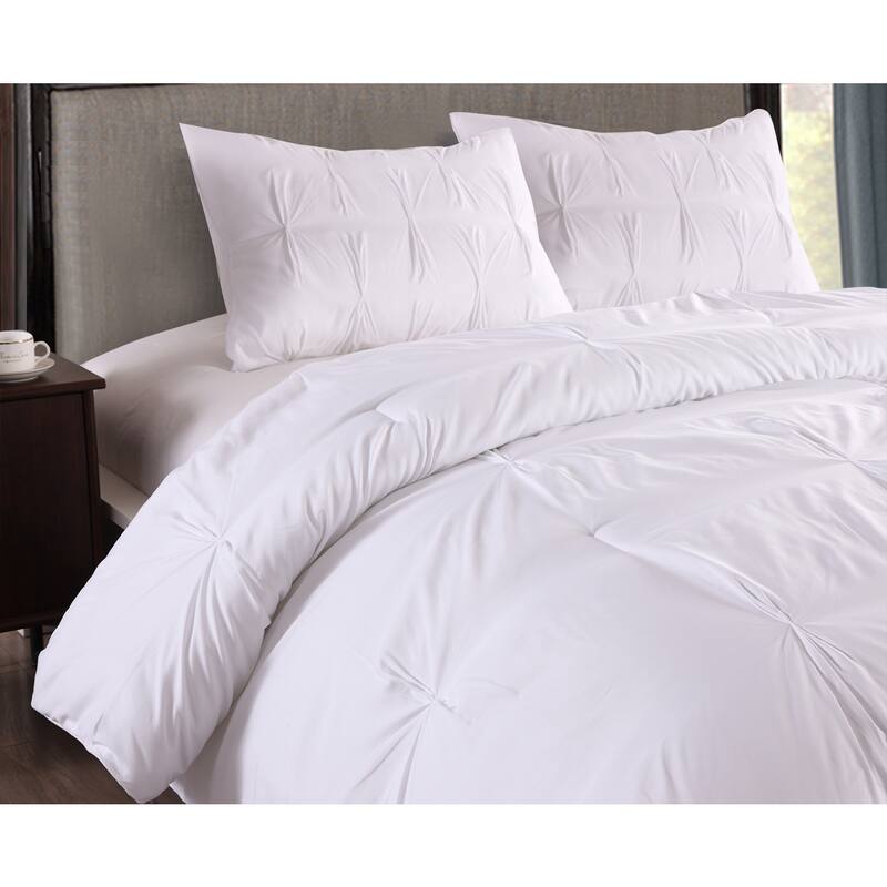 Lotus Home Pintuck Mini 3-piece Comforter Set
