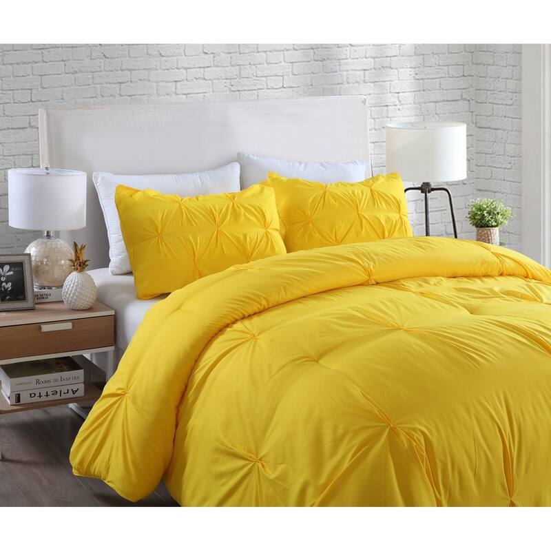 Lotus Home Pintuck Mini 3-piece Comforter Set