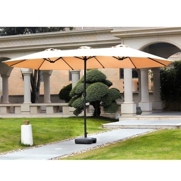 Shop Black Friday Deals On Patio Festival Twin 9 X 15 Rectangular Market Umbrella Overstock 19808053