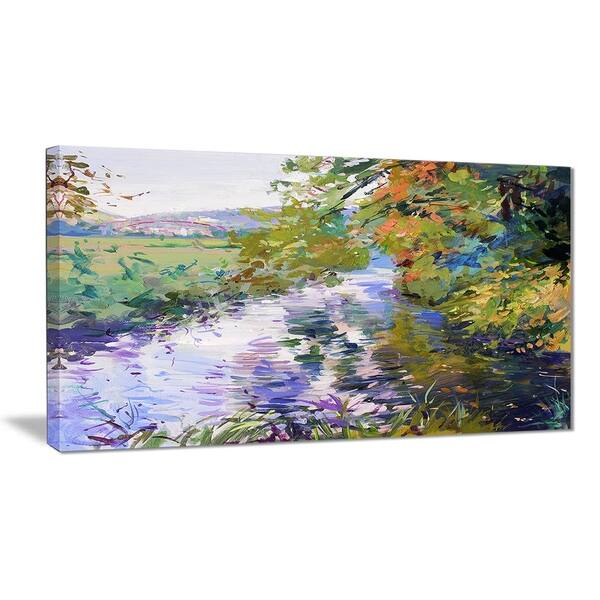 Shop Designart Fall In Amazing Colors Landscape Painting Canvas