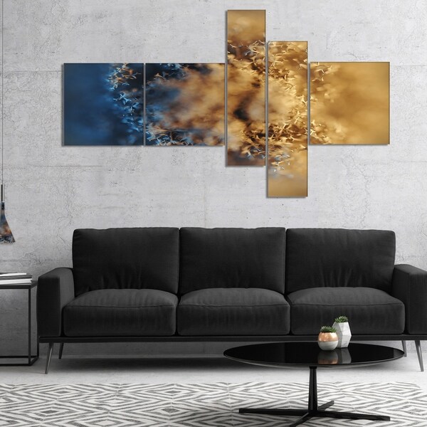 Designart 'Large Macro Prickly Texture Brown' Abstract Canvas Wall Art