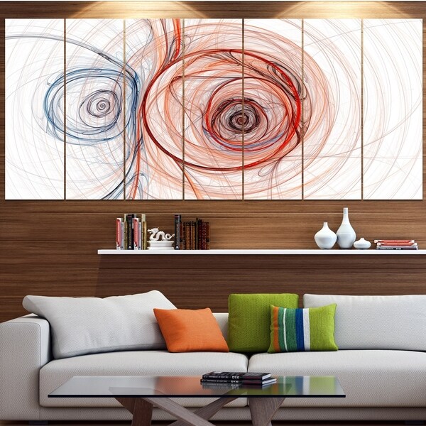 Designart 'Brown Blue Fractal Illustration' Abstract Wall Artwork