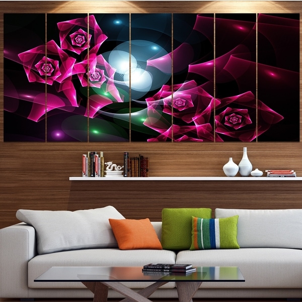 Designart 'Pink Bouquet of Beautiful Roses' Abstract Wall Art on Canvas