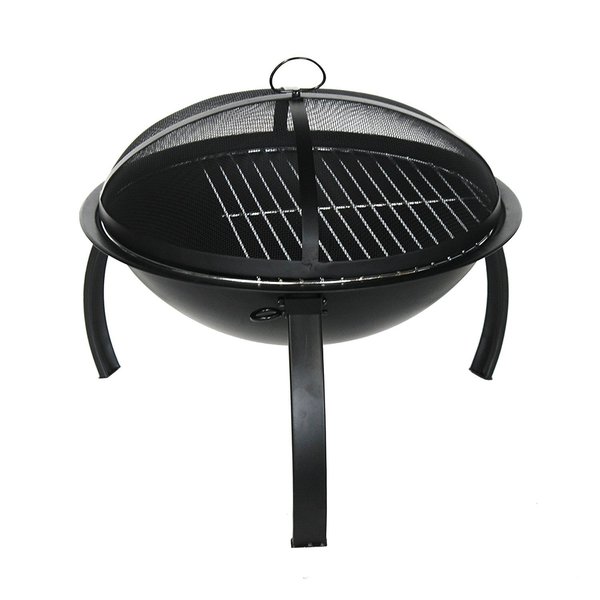 Shop ALEKO Round Steel 22 Inch Fire Pit with Flame ...