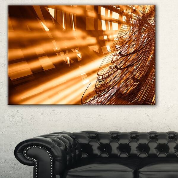 Fractal 3D Brown Bold Tangle - Abstract Art Canvas Print - - 19809314