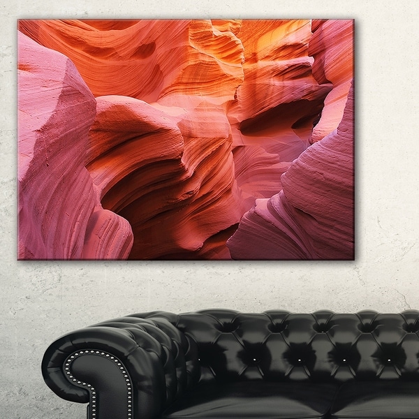 Orange Red Antelope Canyon - Landscape Photo Canvas Print