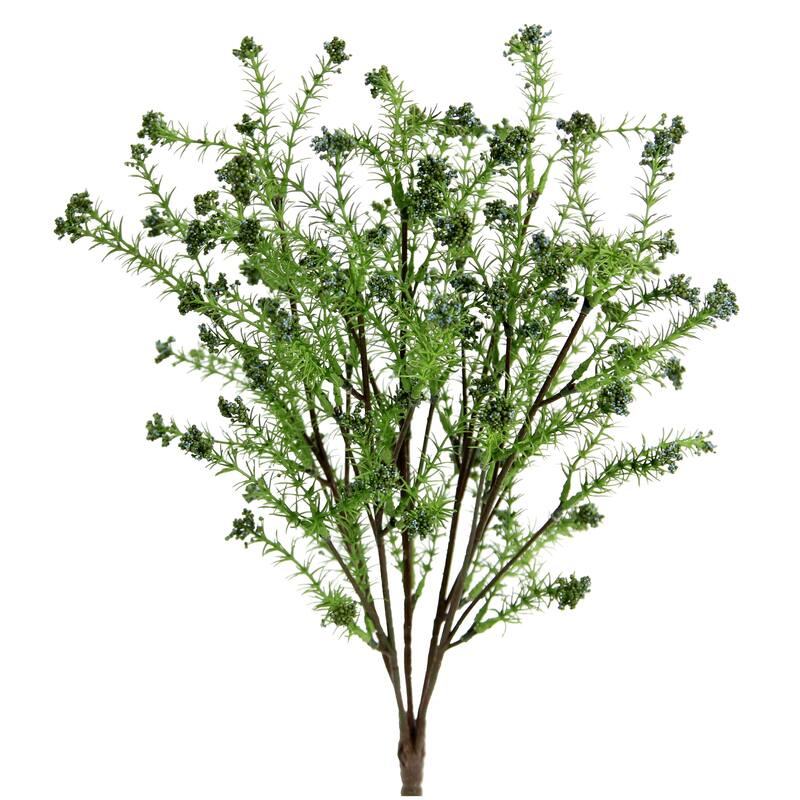 Artificial Berried Spring Rye Flower Bush, Green - GPB8374-NATURAL