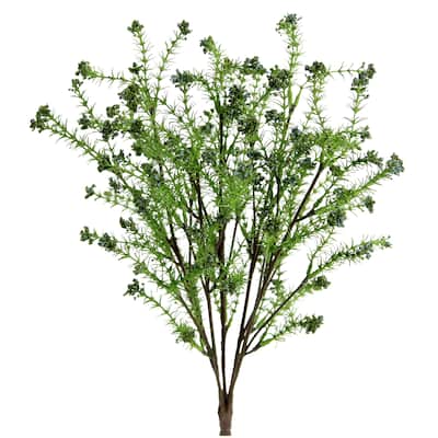 Artificial Berried Spring Rye Flower Bush, Green - GPB8374-NATURAL